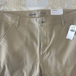 Old Navy Beige Boot-Cut Stretch Pants